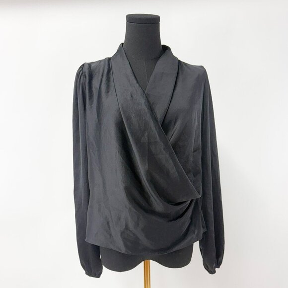 ARITZIA WILFRED BRAND SATIN DRAPE SHIRT SIZE SMALL - Picture 1 of 8